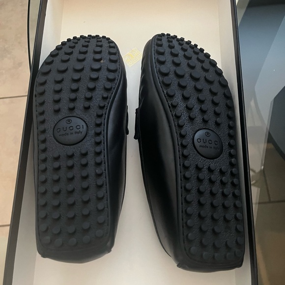 Gucci horsebit Black driver Loafers with Red and Green Accents with box - Picture 3 of 12